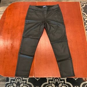 Old Navy Faux Leather-Feel Black Jeans, Size 10 Petite